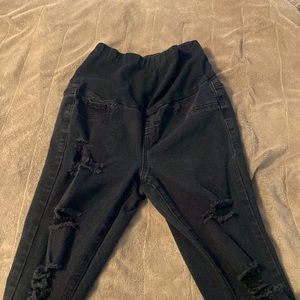 Black maternity jeans